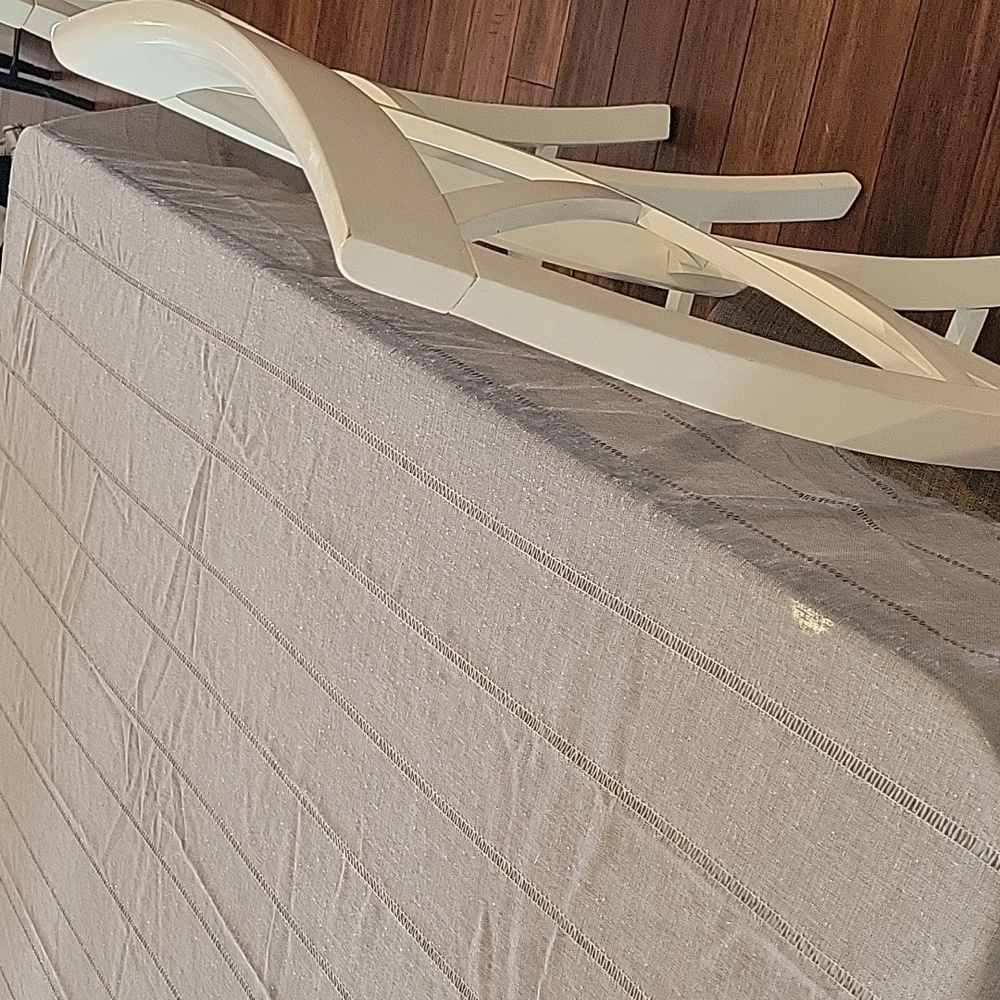 Grey sheer tablecloth 60x102